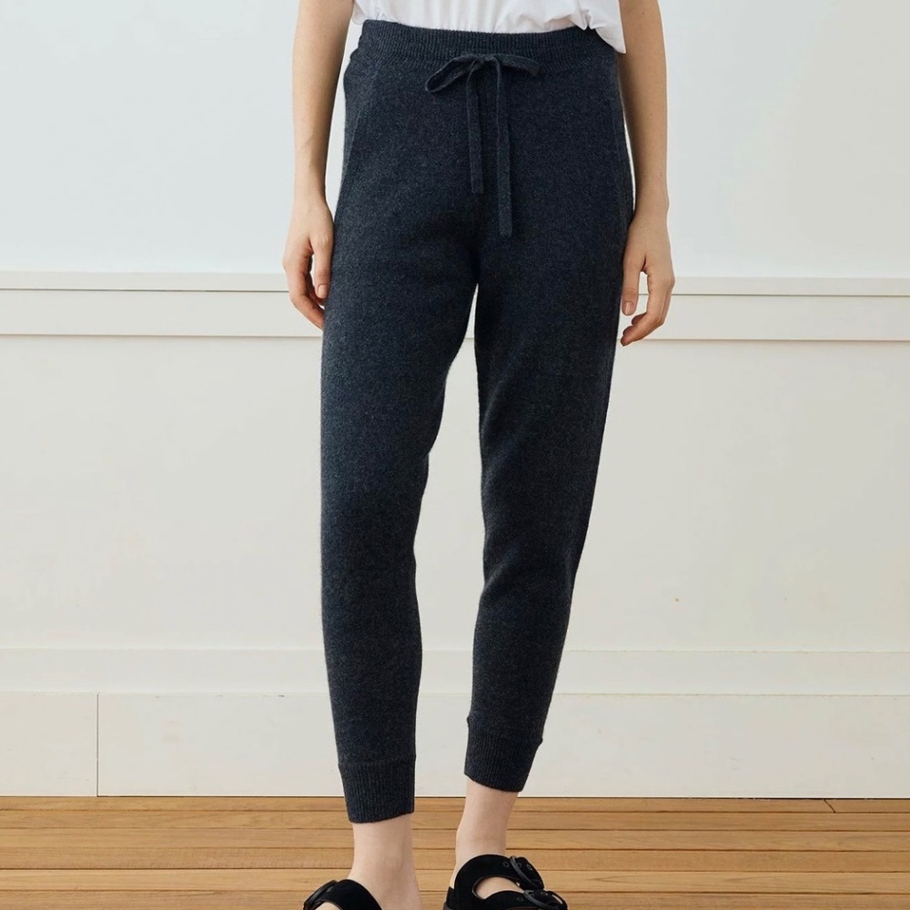 NWT James Perse Los Angeles Cashmere Trainer Jogger Sweatpaint Charcoal XS
